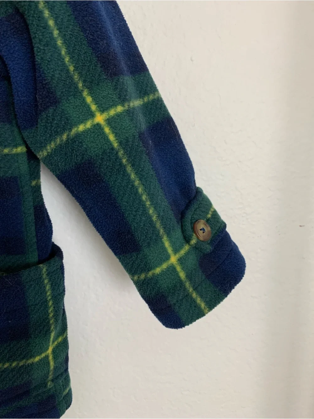 Gap Toddler Plaid Fleece Duffle Coat Toggle